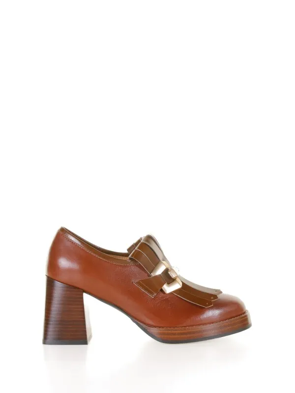 Lya moccasin in brown leather
