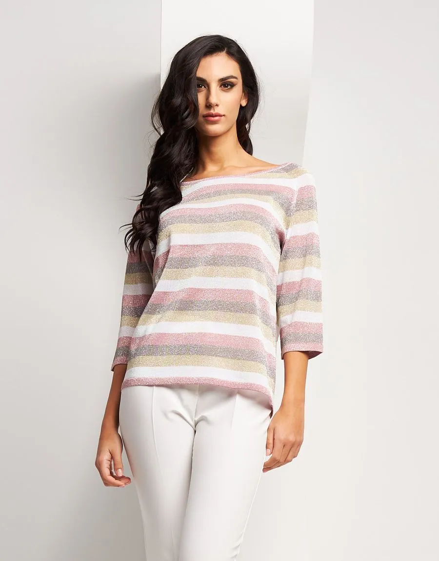 Maglia jacquard riga