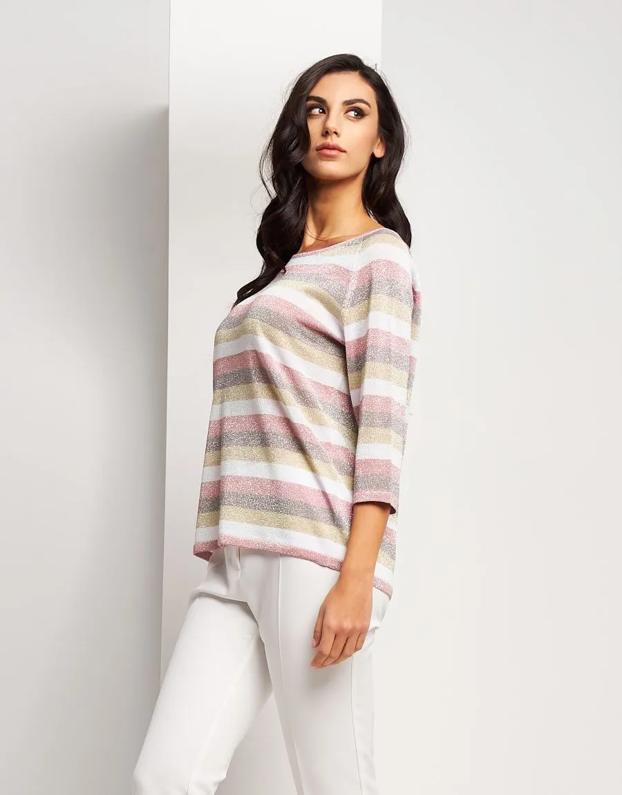 Maglia jacquard riga