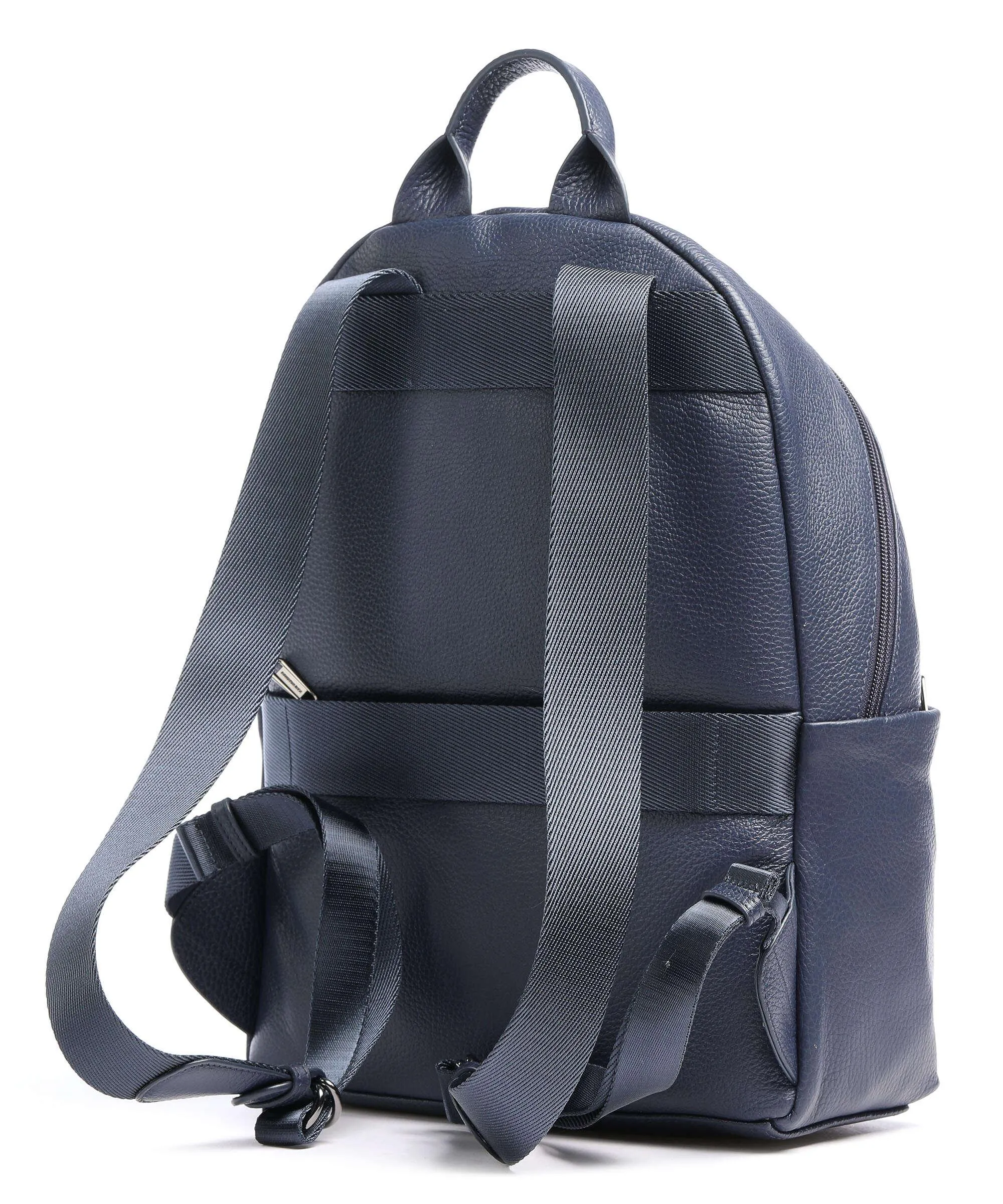  Mandarina Duck Mellow Leather Zaino 14″ pelle di vitello grana blu scuro  