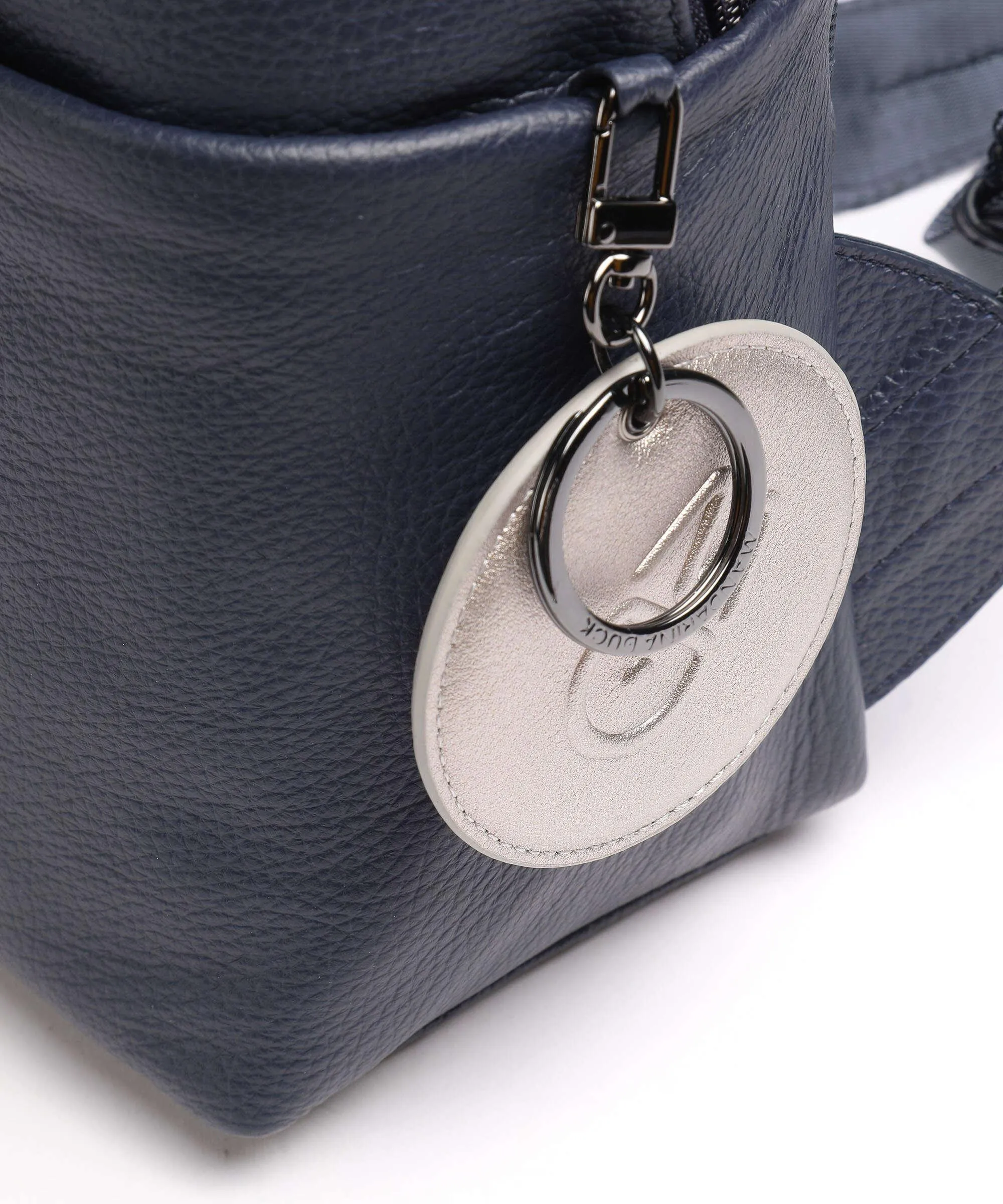  Mandarina Duck Mellow Leather Zaino 14″ pelle di vitello grana blu scuro  