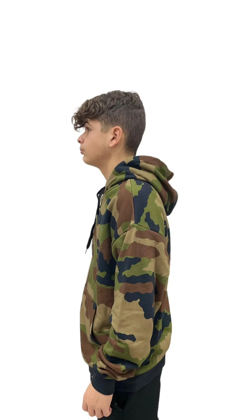 Moschino  ---------    ------------ abbigliamento felpa allover camouflage strech fleece verde