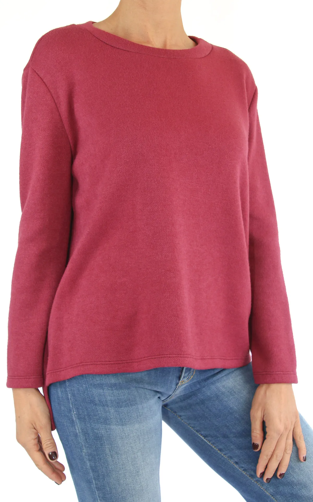 Off-On – maglia tinta unita – bordeaux