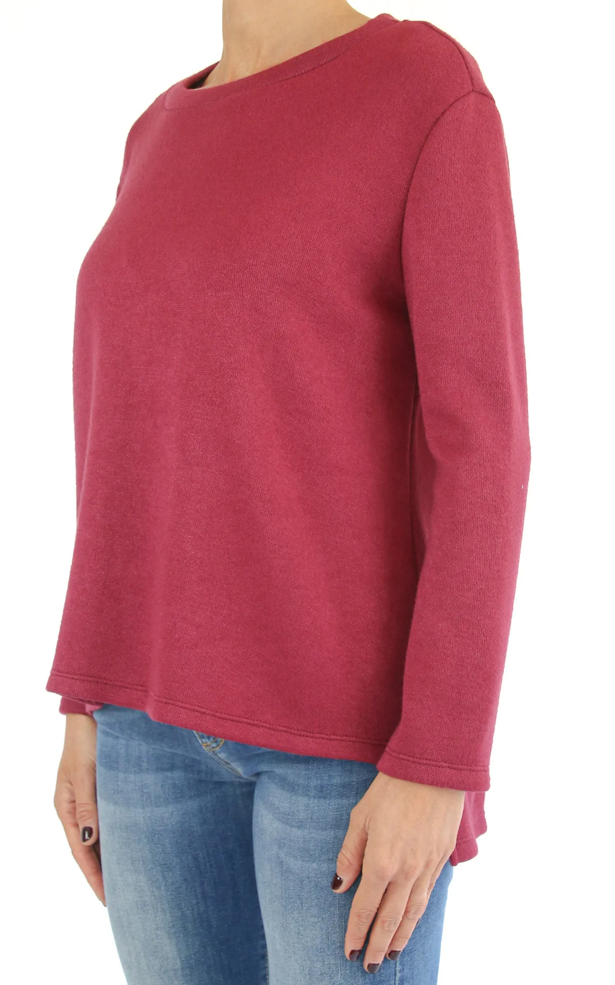 Off-On – maglia tinta unita – bordeaux