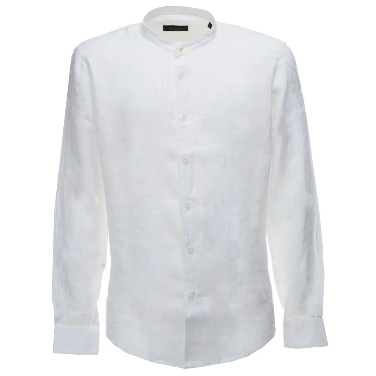 Outfit camicia lino bianca collo coreana