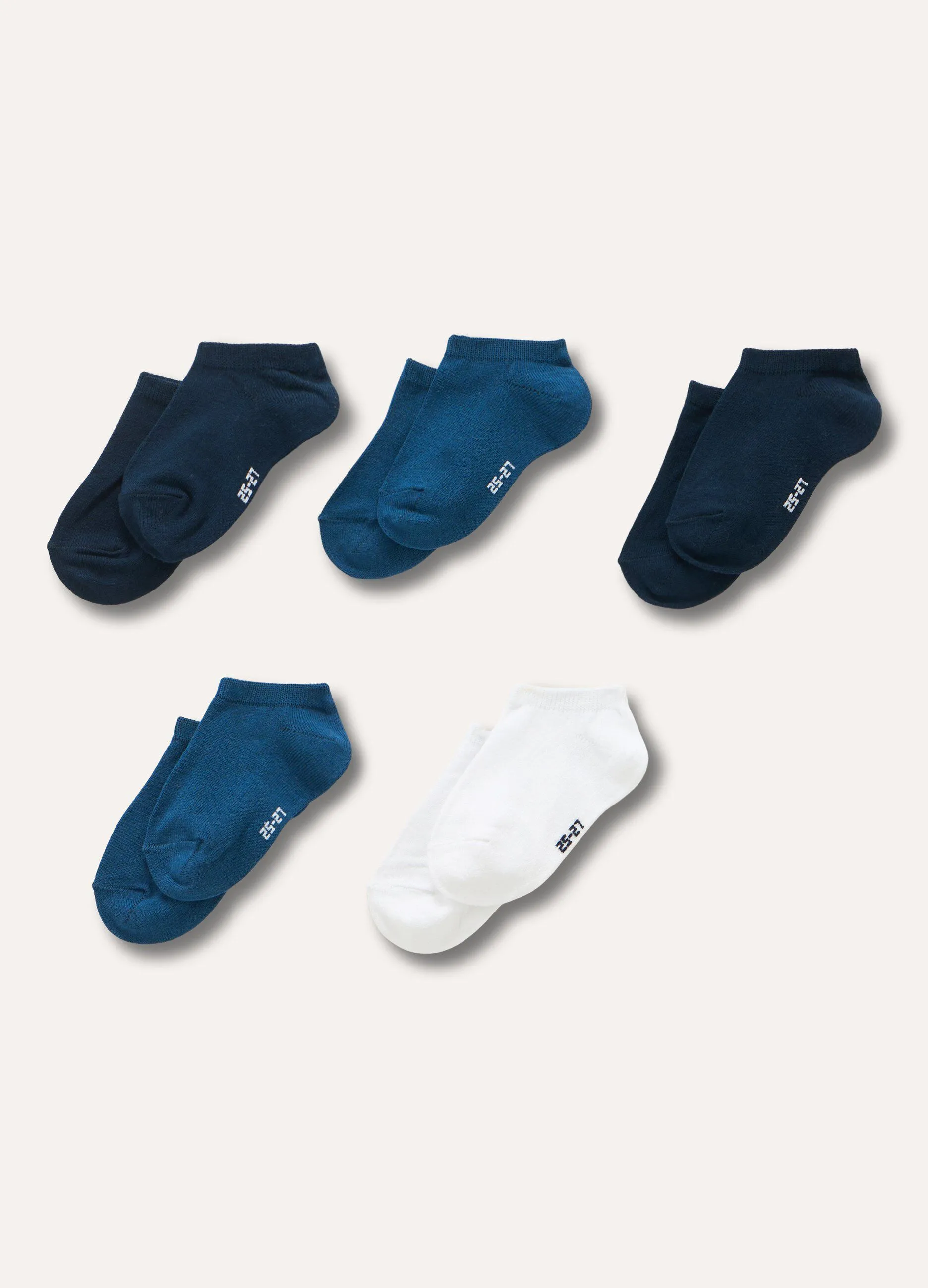 Pack 5 calze corte in cotone