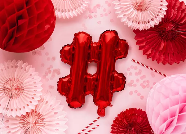 Palloncino rosso # lettera 35 cm