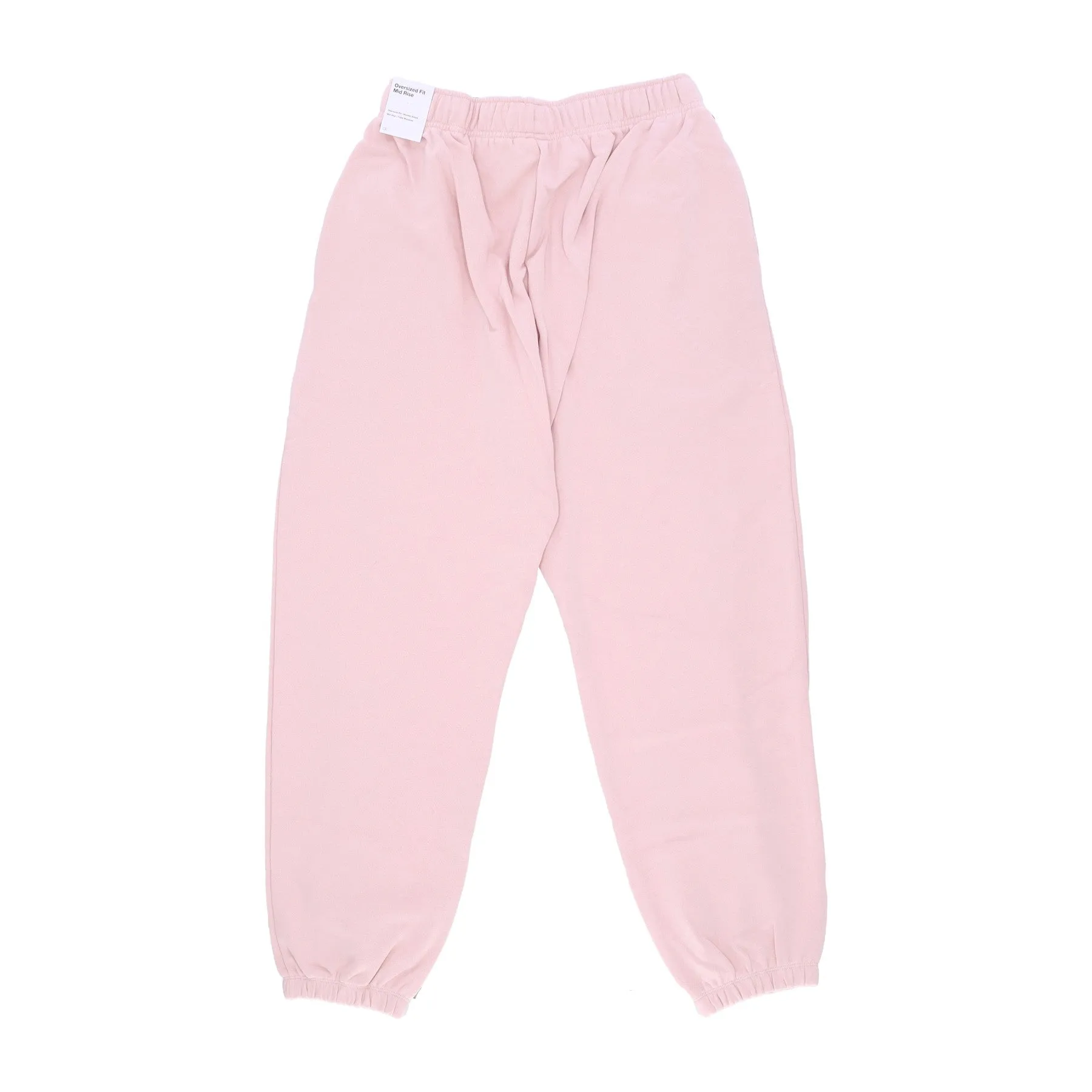Pantalone Tuta Felpato Donna W Sportswear Club Fleece Mid-rise Oversized Pant Pink Oxford/white