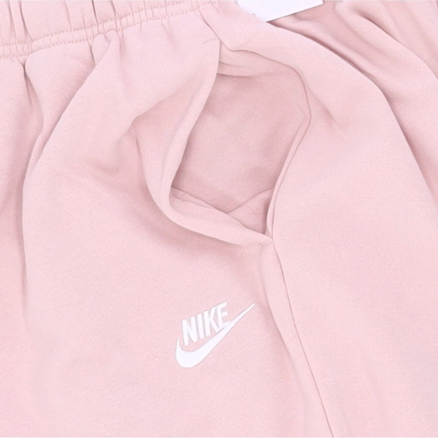 Pantalone Tuta Felpato Donna W Sportswear Club Fleece Mid-rise Oversized Pant Pink Oxford/white