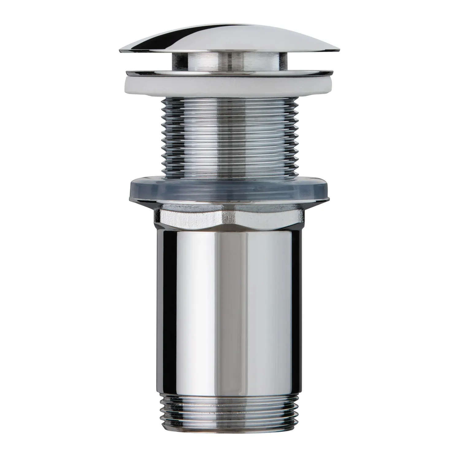Piletta lavabo Quick clac in Ottone cromato senza troppo pieno