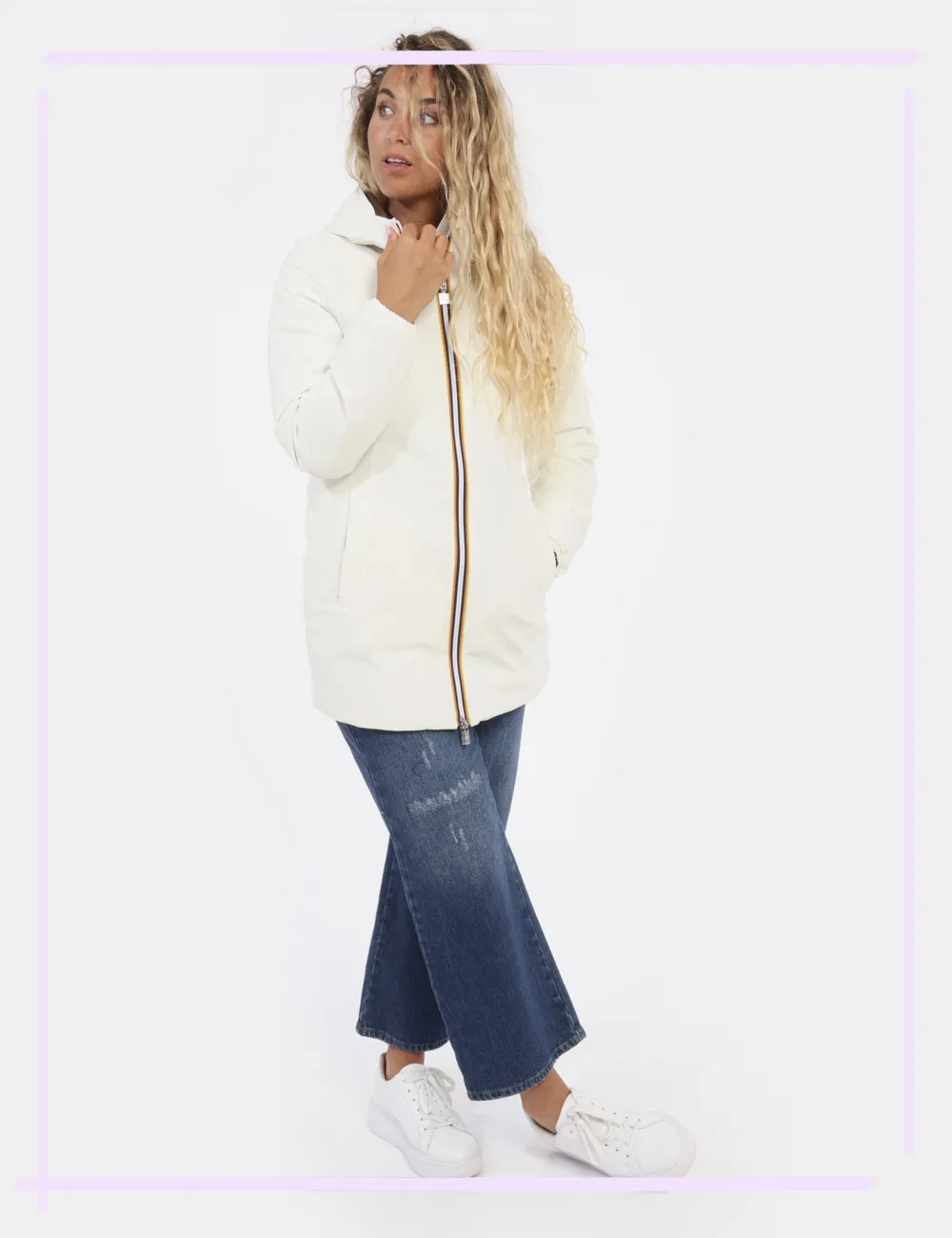 Piumino K-Way Bianco
