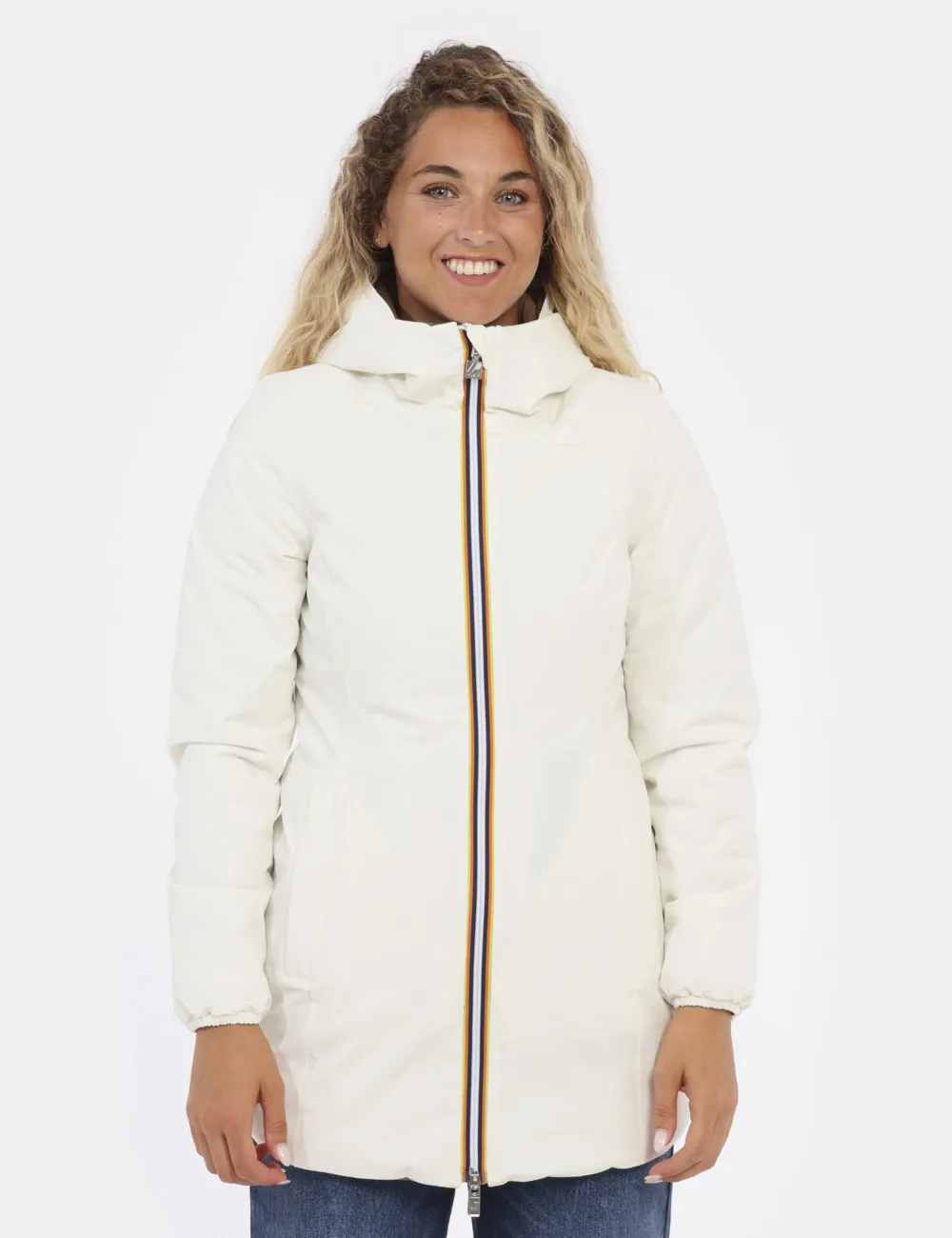 Piumino K-Way Bianco