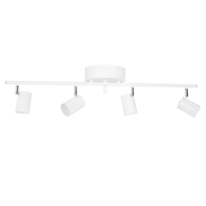 Plafoniera By Rydens Correct Bianco, 4-Luci
