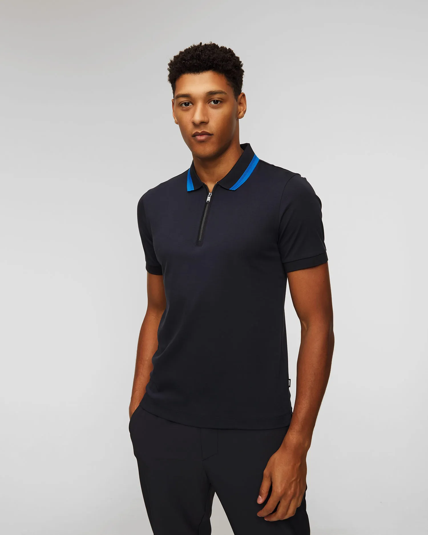 Polo blu da uomo Hugo Boss Polston 50494662-404