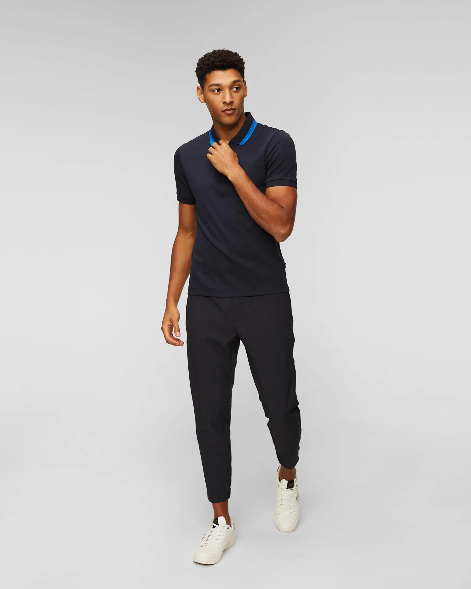 Polo blu da uomo Hugo Boss Polston 50494662-404