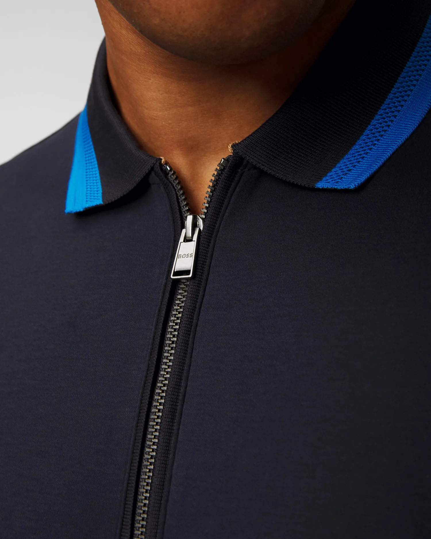 Polo blu da uomo Hugo Boss Polston 50494662-404