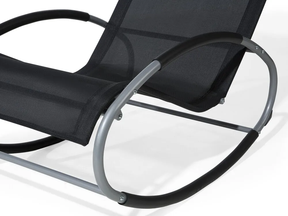 Rocking Sun Lounger Black CAMPO