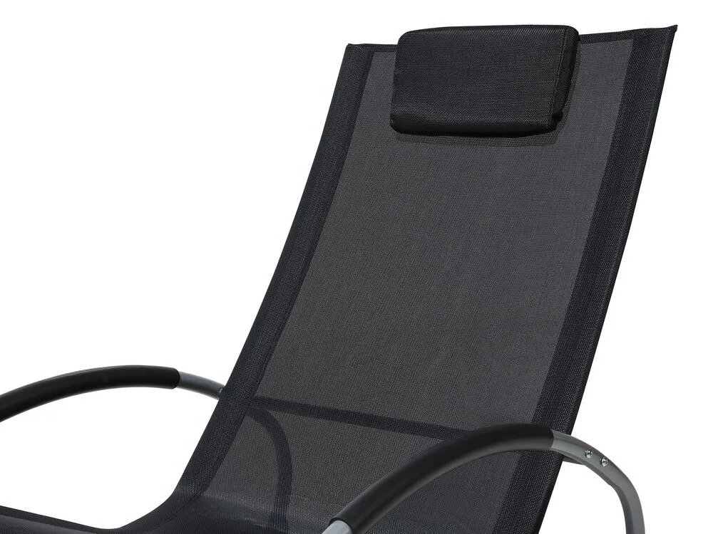 Rocking Sun Lounger Black CAMPO