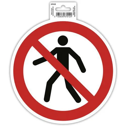 Segnale di stop cartello adesivo vietato camminare/circolare - Exacompta
