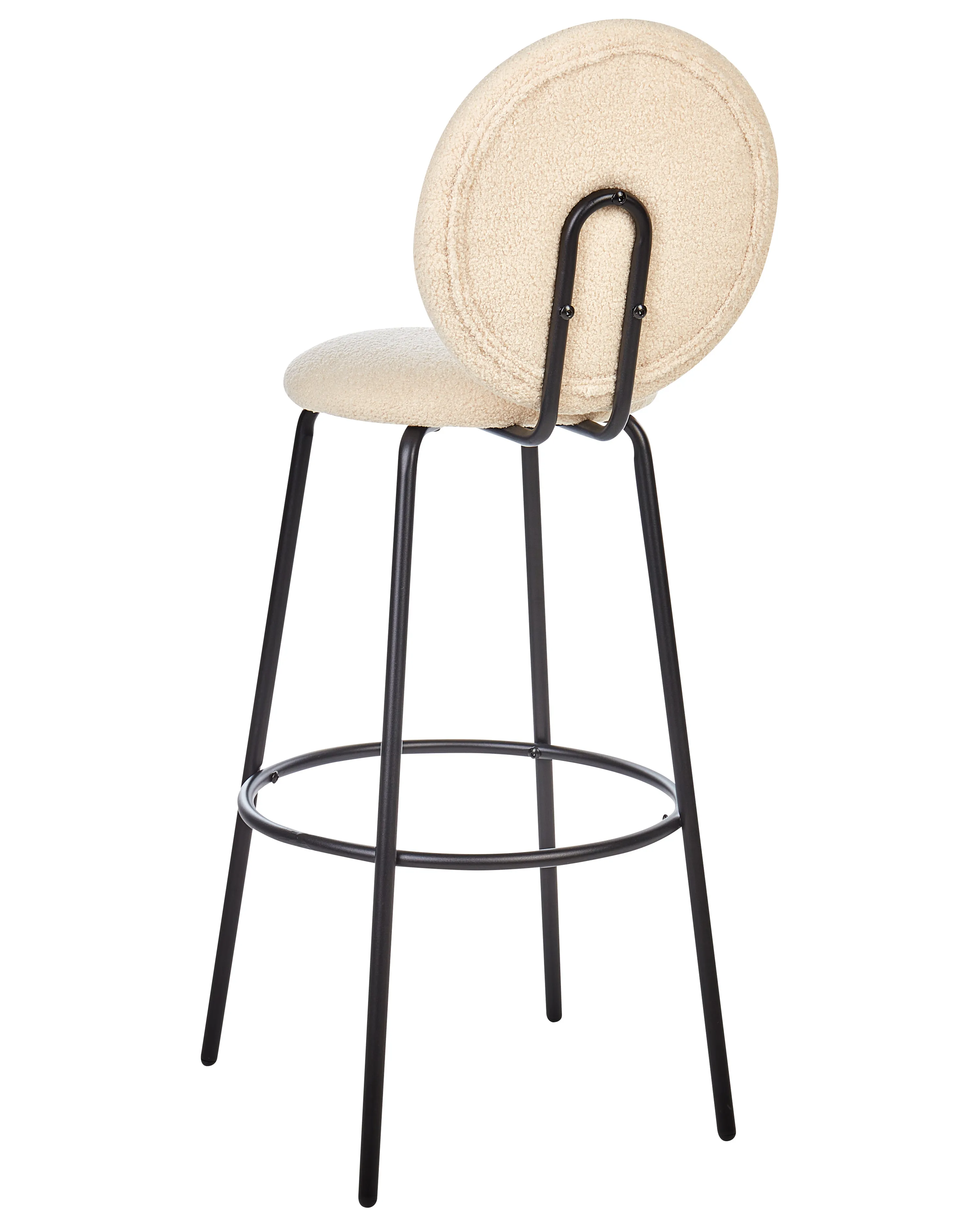 Set di 2 sedie alte EMERY Bouclé Beige chiaro