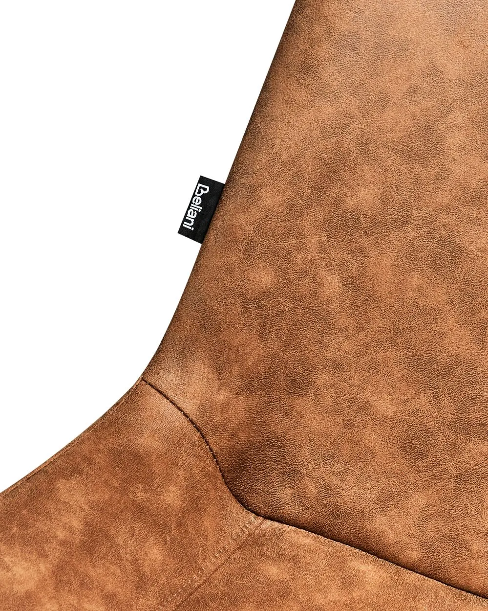 Set of 2 Dining Chairs HAILEY Golden Brown Faux Suede
