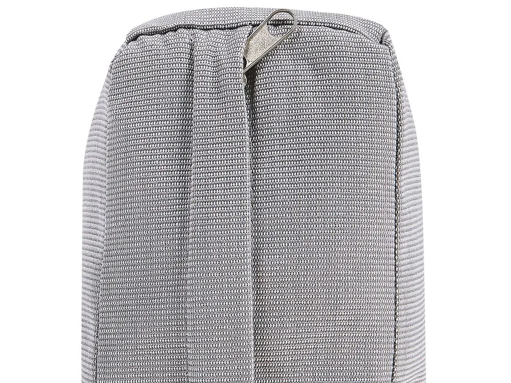 Set salotto da giardino con tavolo e pouf 5 posti FONTI con cuscini Tortora