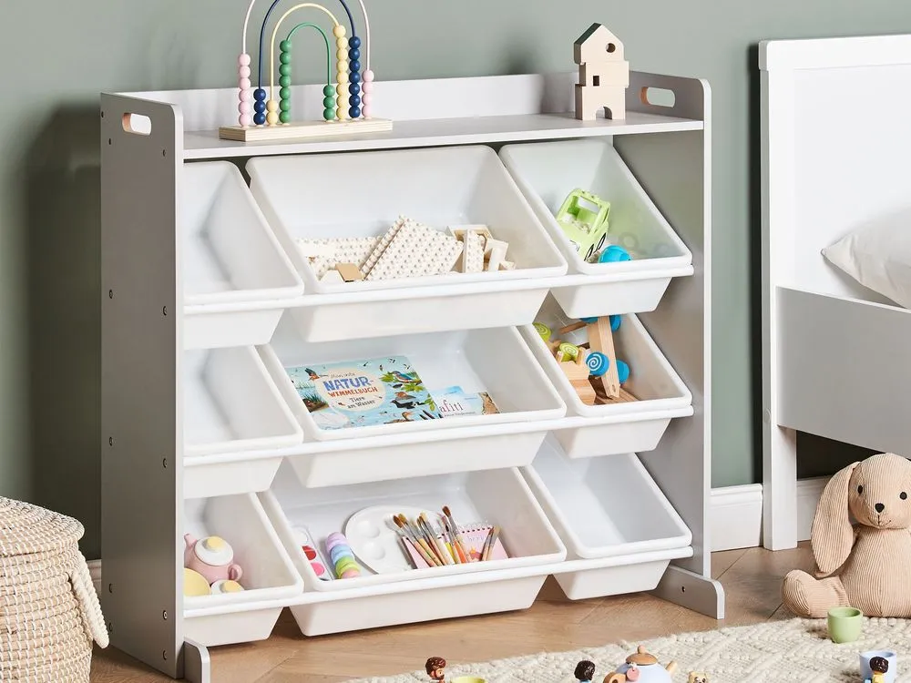 Shelf with 9 Boxes Grey COLLIE