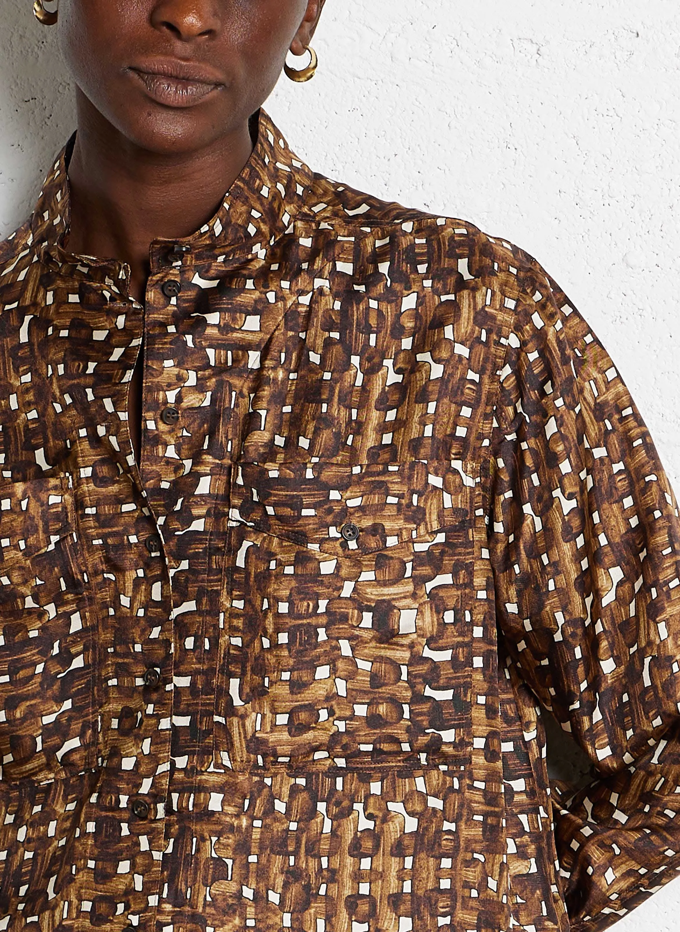  SOEUR   BLOSSOM - Camicia dritta stampata in seta | Multicolore