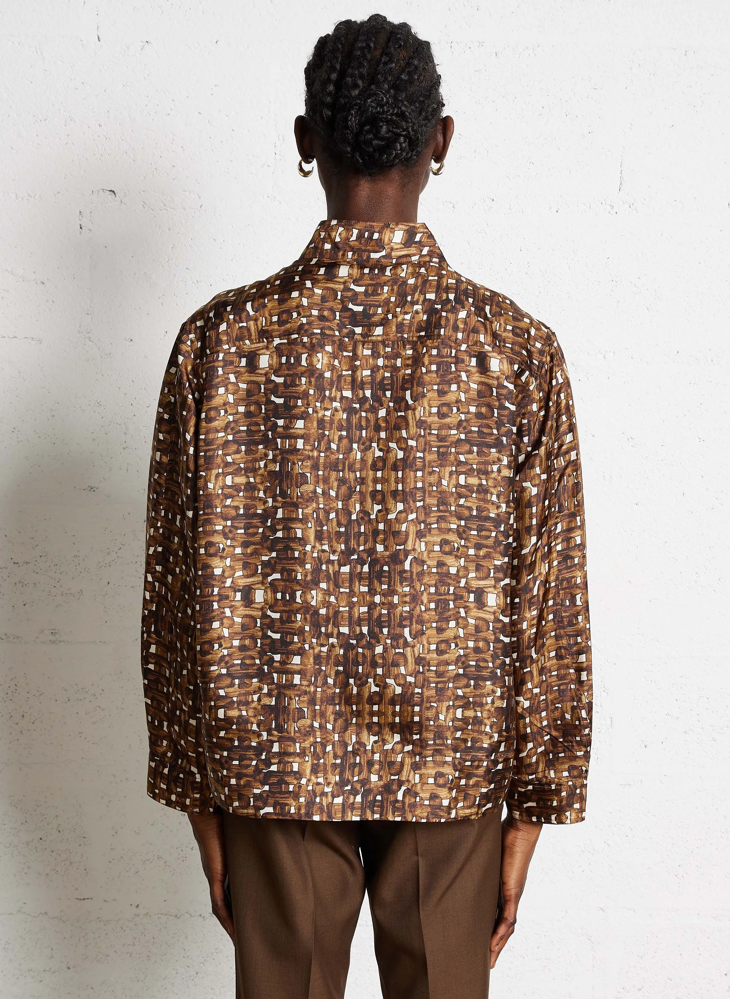  SOEUR   BLOSSOM - Camicia dritta stampata in seta | Multicolore
