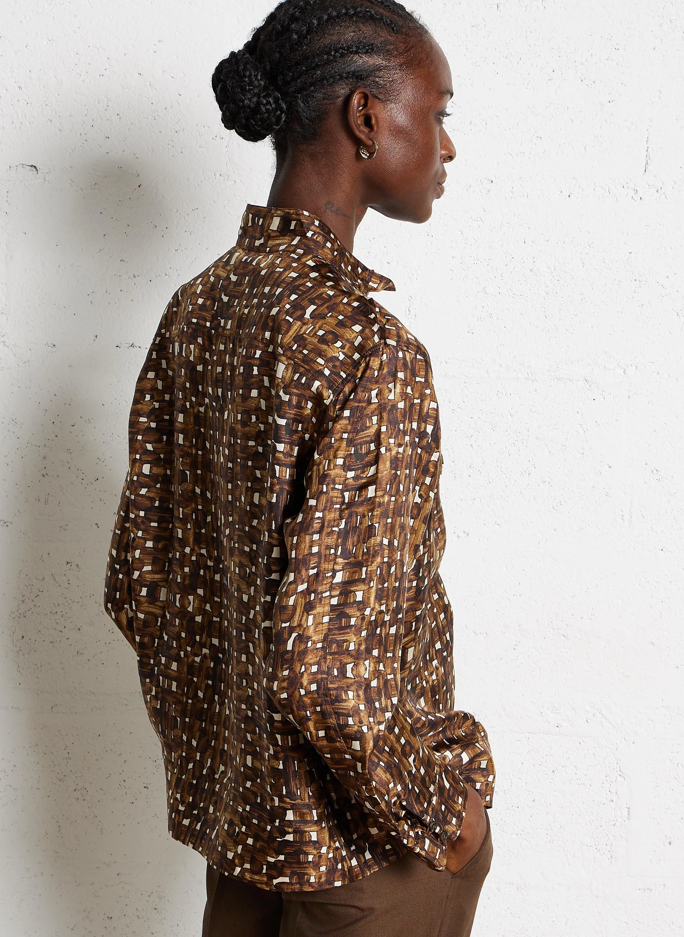  SOEUR   BLOSSOM - Camicia dritta stampata in seta | Multicolore