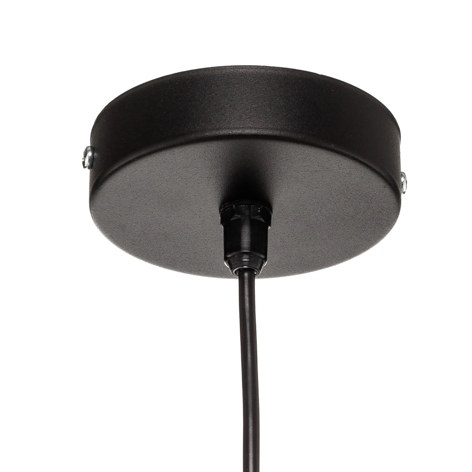 Sospensione Helen tessuto grigio-nero-oro Ø 40 cm