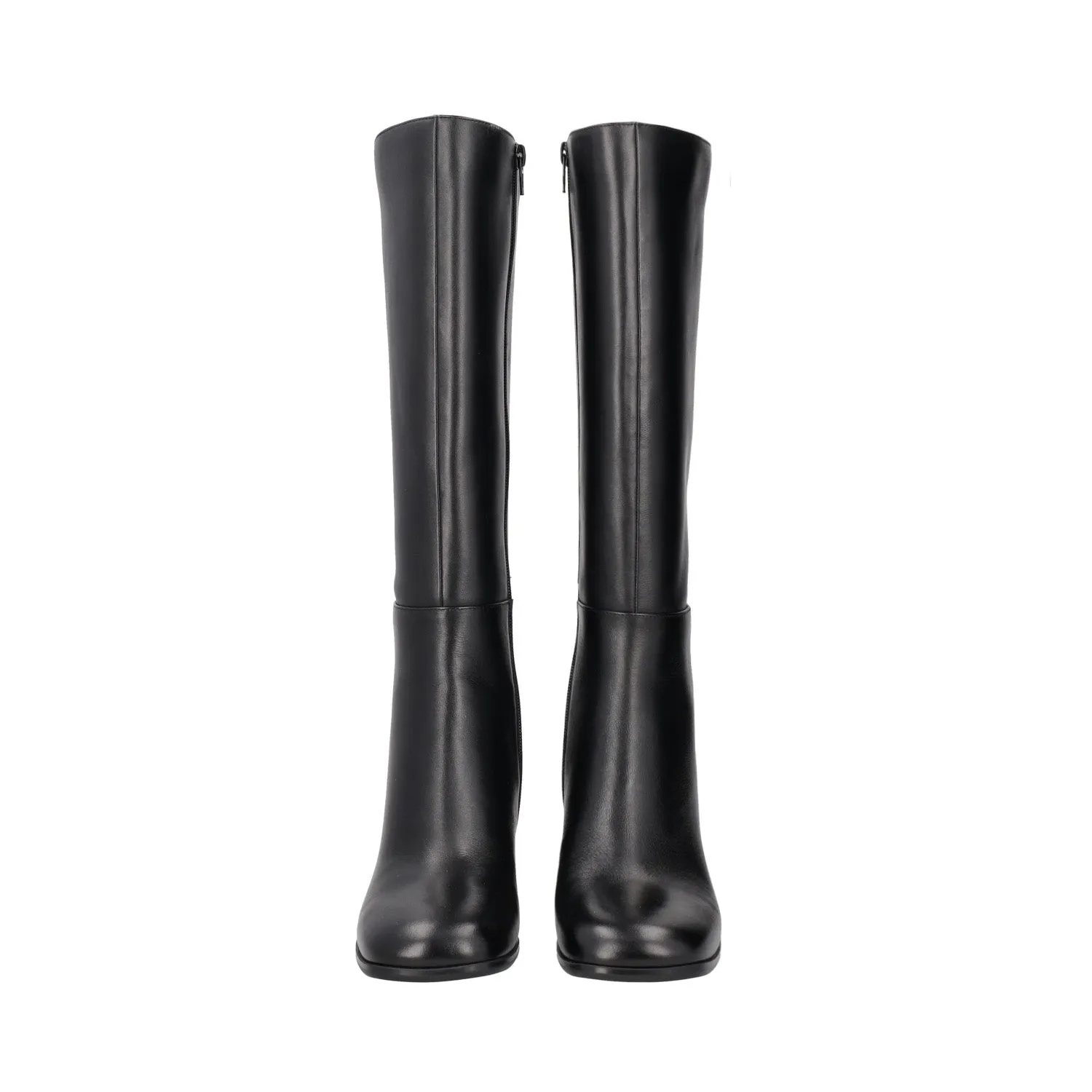     STIVALE GENEVA IN PELLE CON TACCO COLORE NERO  