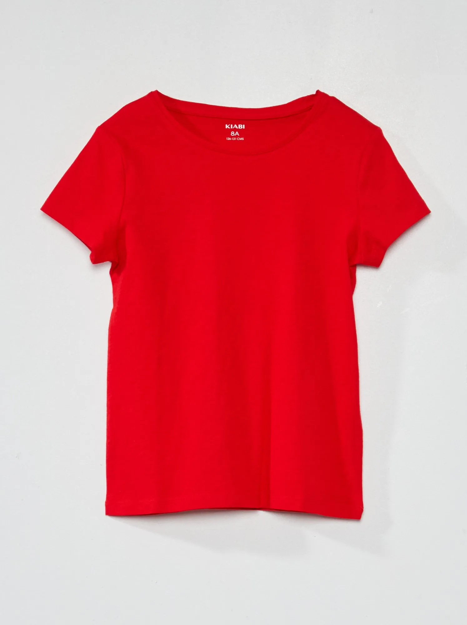 T-shirt in jersey tinta unita - rosso