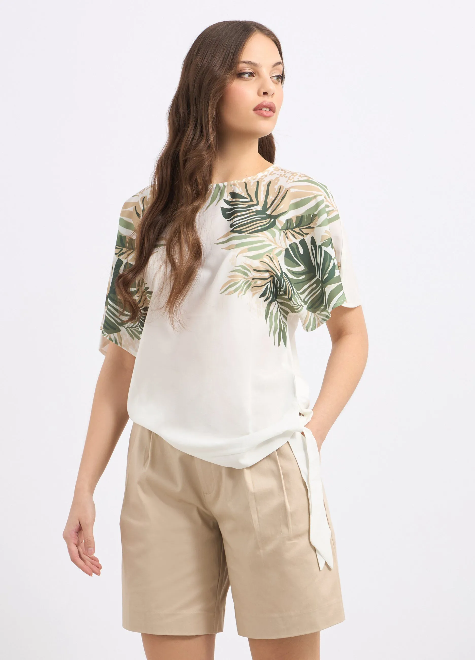 T-shirt in misto viscosa donna