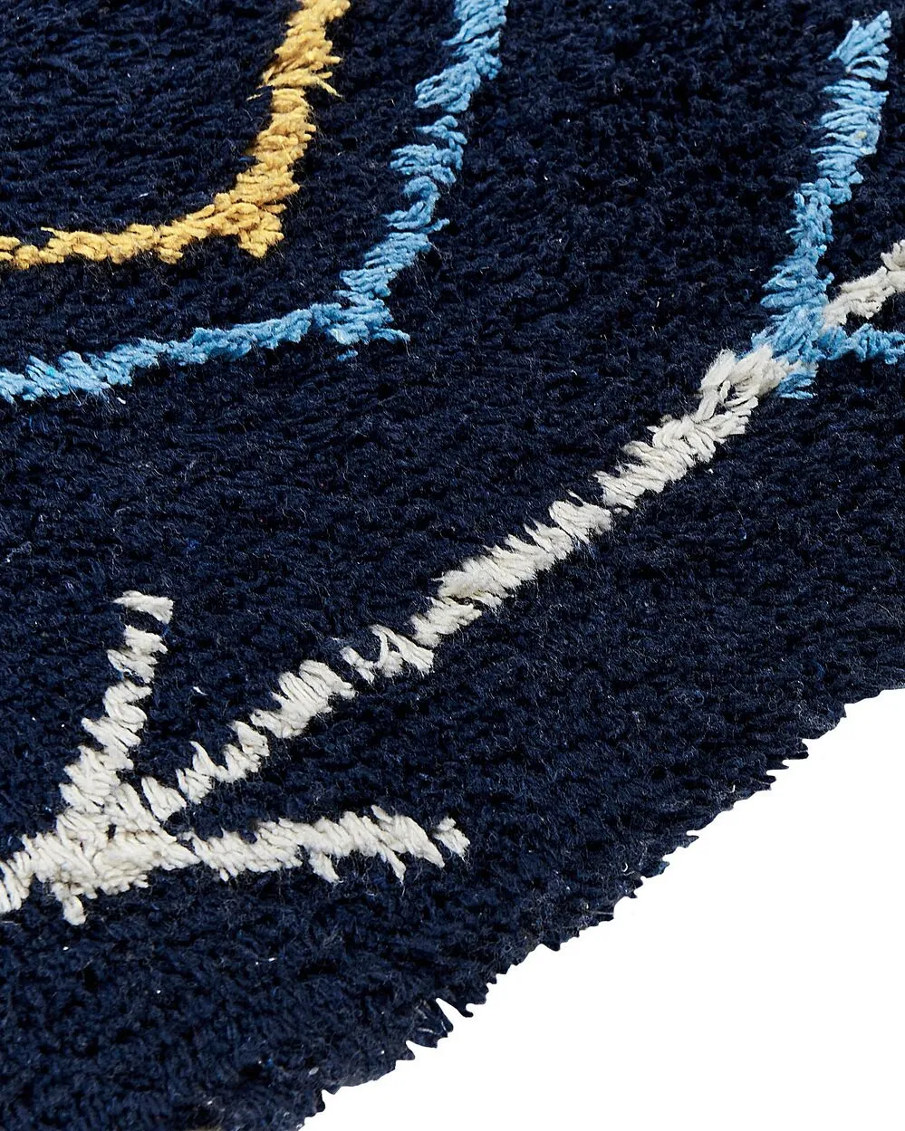 Tappeto cotone nero e multicolore 80 x 150 cm CORUM