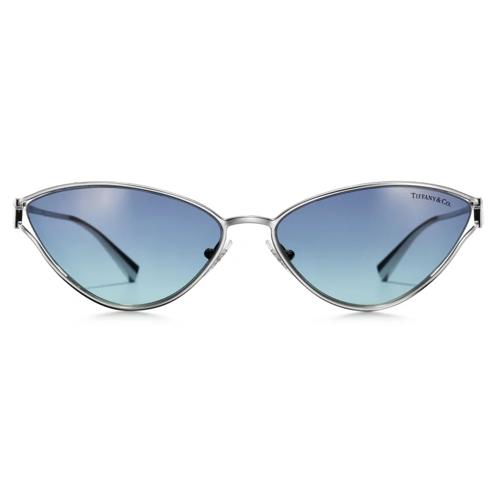 Tiffany & Co. - Occhiale da Sole Cat Eye - Argento Tiffany Blue® - Collezione Tiffany T - Tiffany & Co. Eyewear