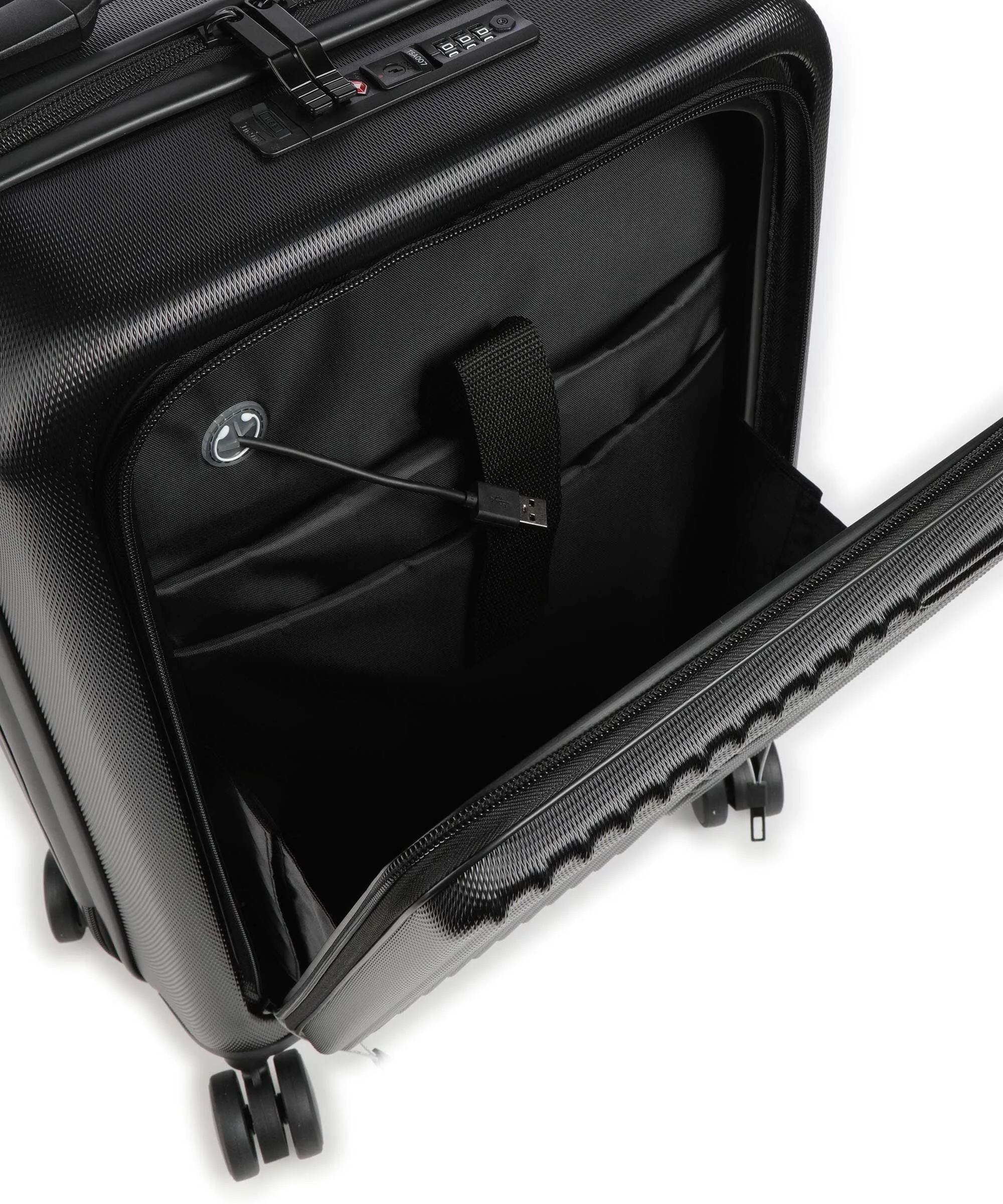  Valentino Bags Lexplor Valigia trolley (4 ruote) nero 55 cm  