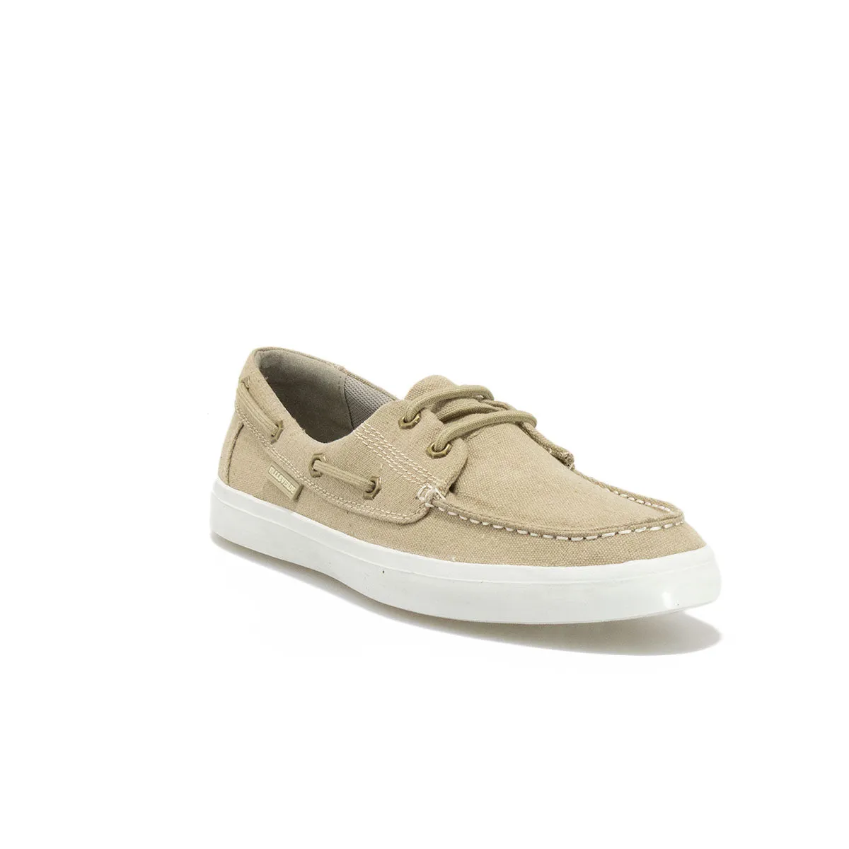 Valleverde 36990 Mocassini Uomo Stringati in Tessuto Canvas Beige