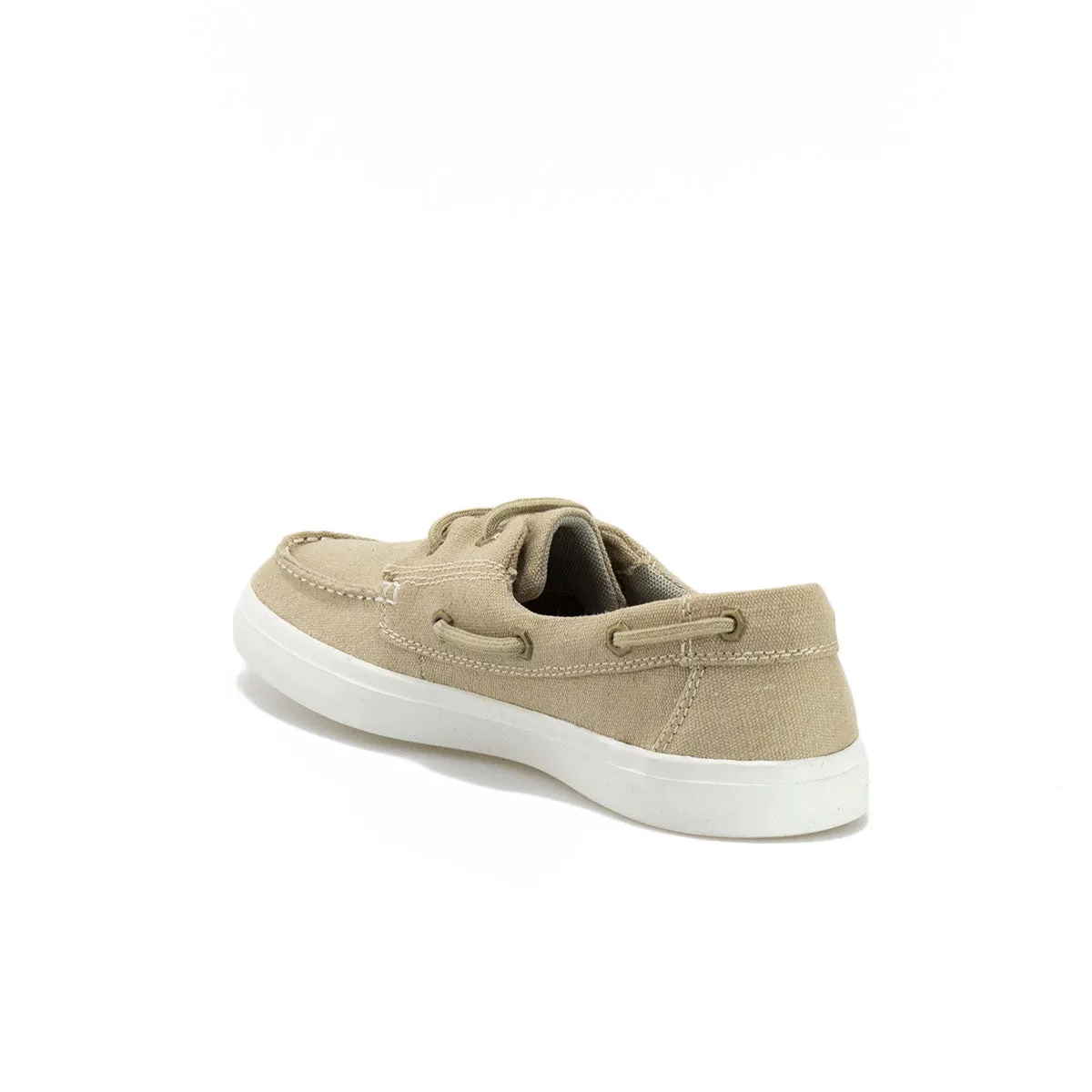 Valleverde 36990 Mocassini Uomo Stringati in Tessuto Canvas Beige