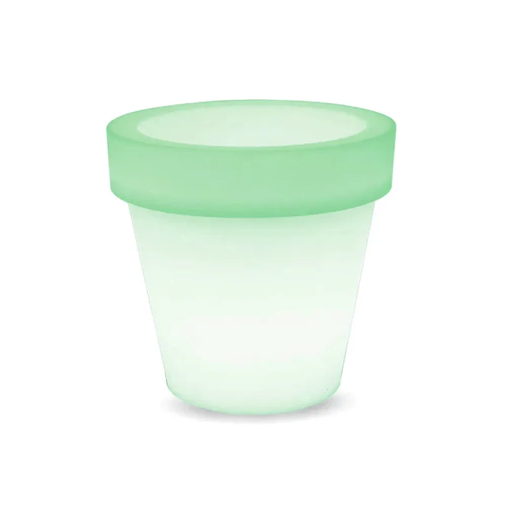 Vaso Led luminoso decorativo da giardino 1W RGBW 35,5×32,5 cm IP54 a batteria 1 lampada V-TAC