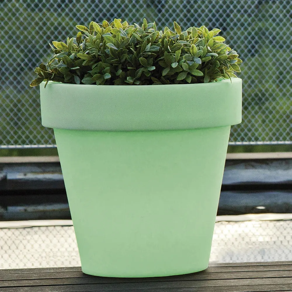 Vaso Led luminoso decorativo da giardino 1W RGBW 35,5×32,5 cm IP54 a batteria 1 lampada V-TAC