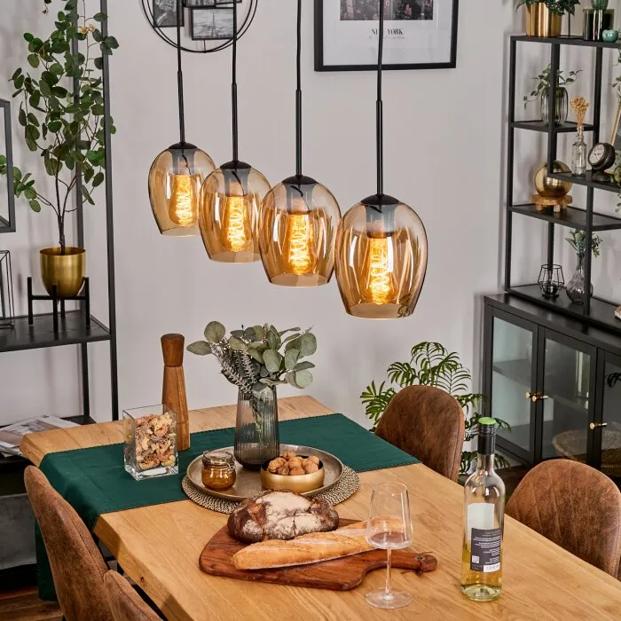 Vevino Lampada a sospensione Nero, 4-Luci