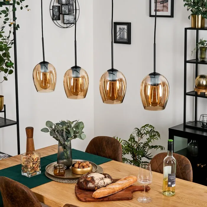 Vevino Lampada a sospensione Nero, 4-Luci