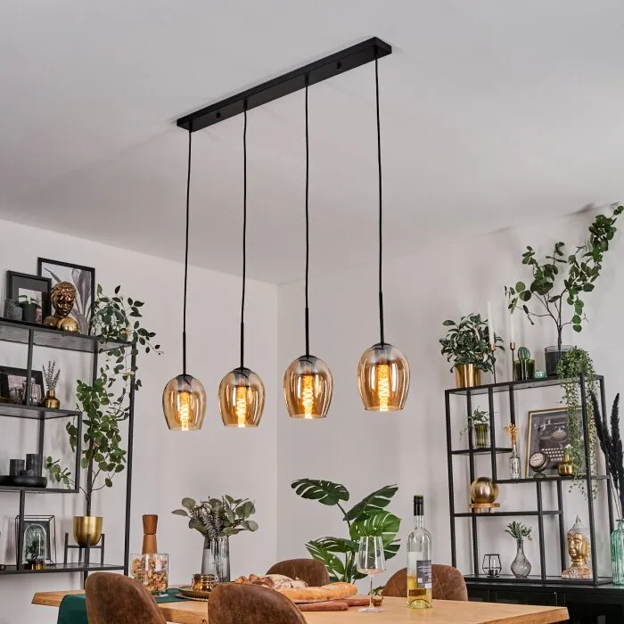Vevino Lampada a sospensione Nero, 4-Luci