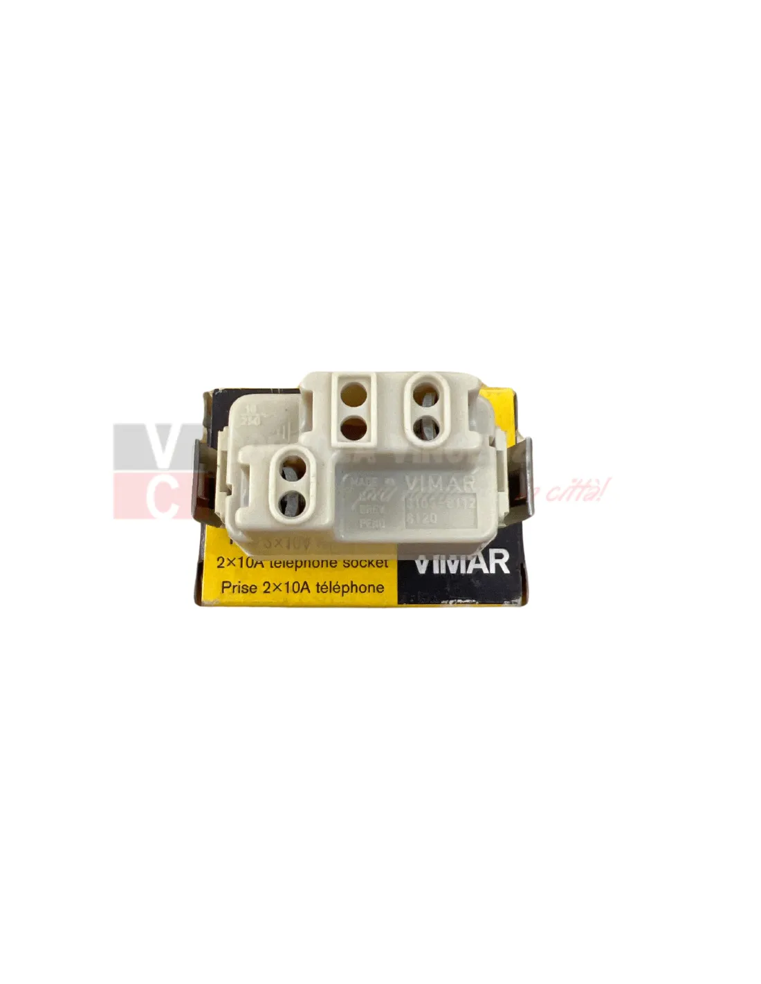 Vimar 8111 Presa telefono 2x10A, Bianca, 1 Modulo, 250V, MADE IN ITALY
