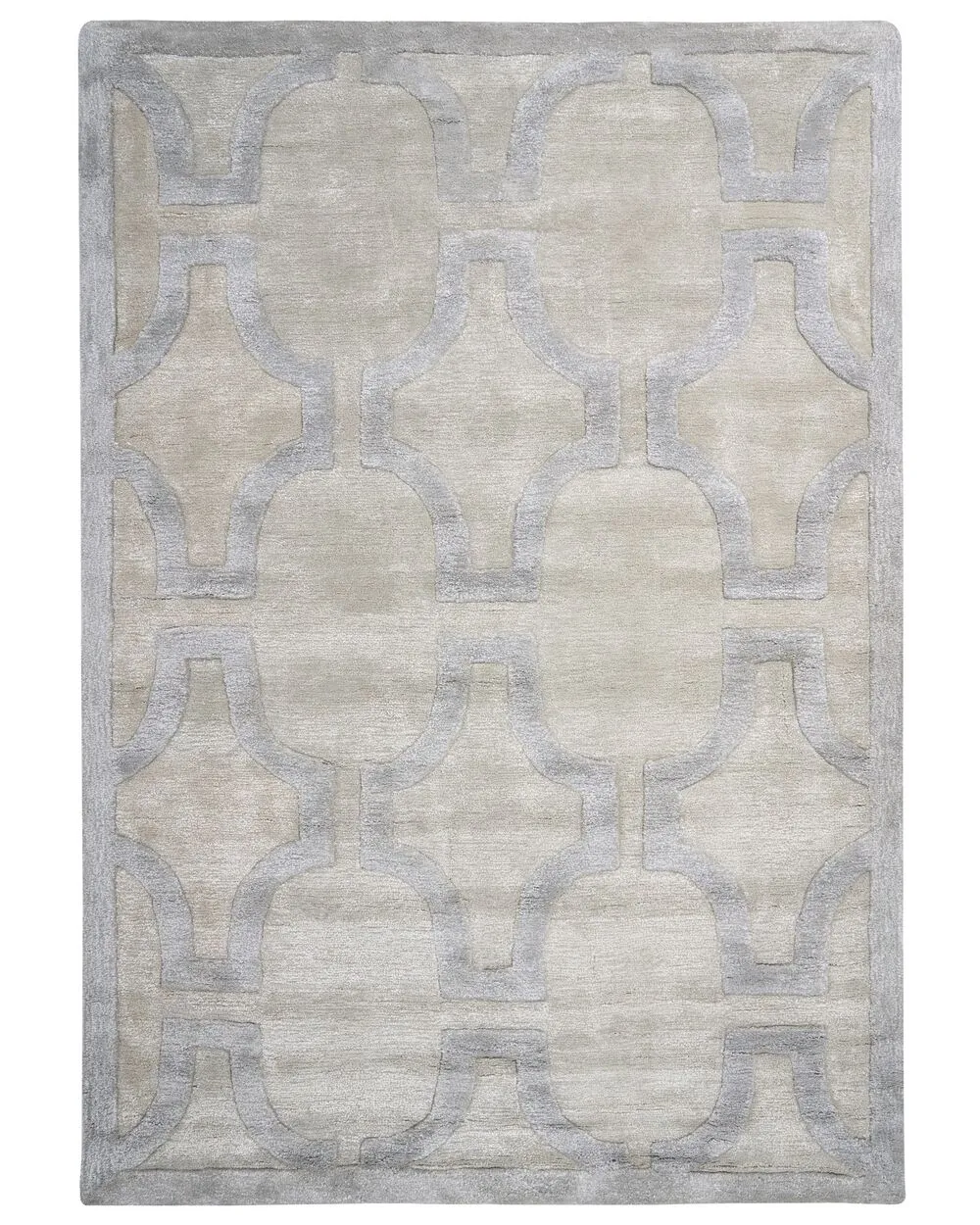 Viscose Area Rug 160 x 230 cm Beige and Grey GWANI