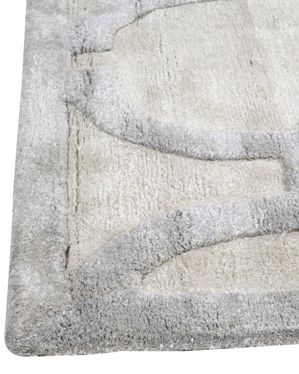 Viscose Area Rug 160 x 230 cm Beige and Grey GWANI