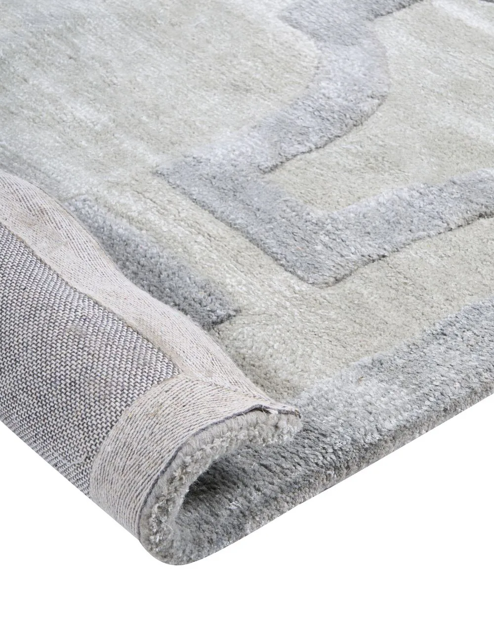 Viscose Area Rug 160 x 230 cm Beige and Grey GWANI