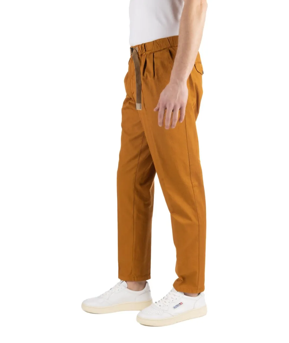 WHITE SAND--Pantalone con pence e coulisse Brad