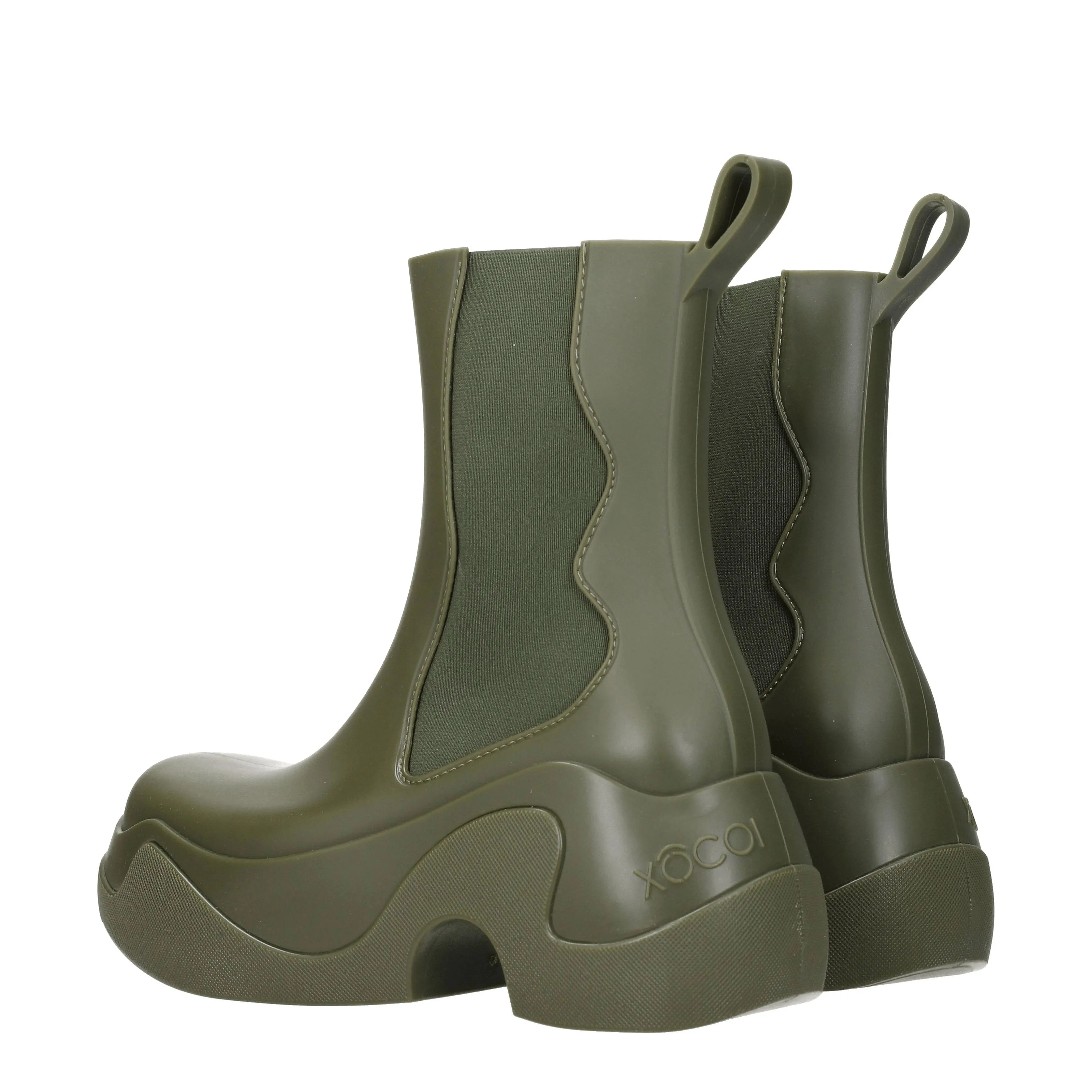 Xocoi Stivaletti Donna PVC Verde/Oliva